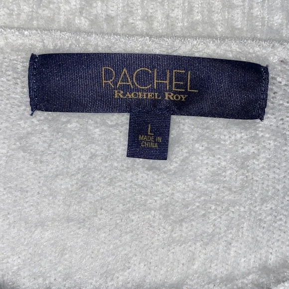 Rachel Roy fuzzy ivory felicity sweater NWT! Large - Picture 8 of 9